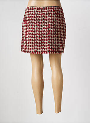 Jupe courte coupe droite rouge LIU JO femme