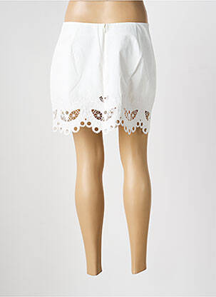 Jupe courte coupe droite blanc BERENICE femme
