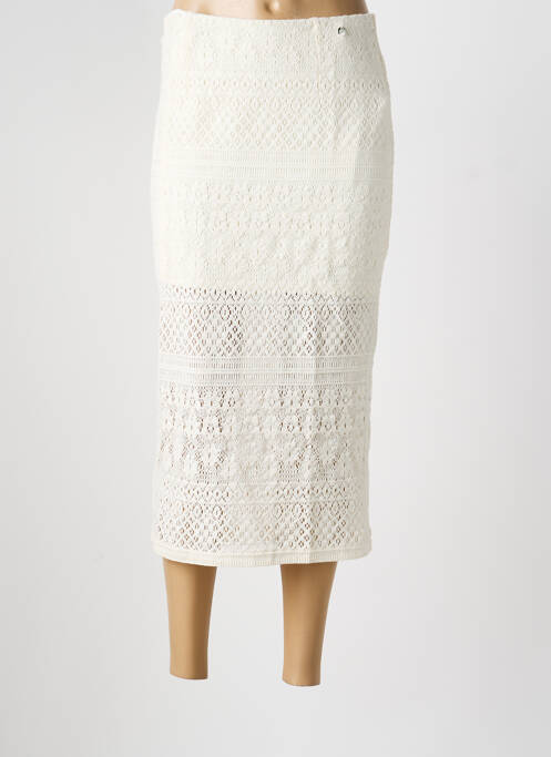 Jupe longue coupe droite blanc LIU JO femme