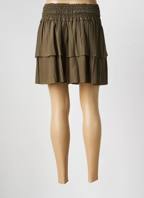 Jupe courte taille élastique vert BERENICE femme