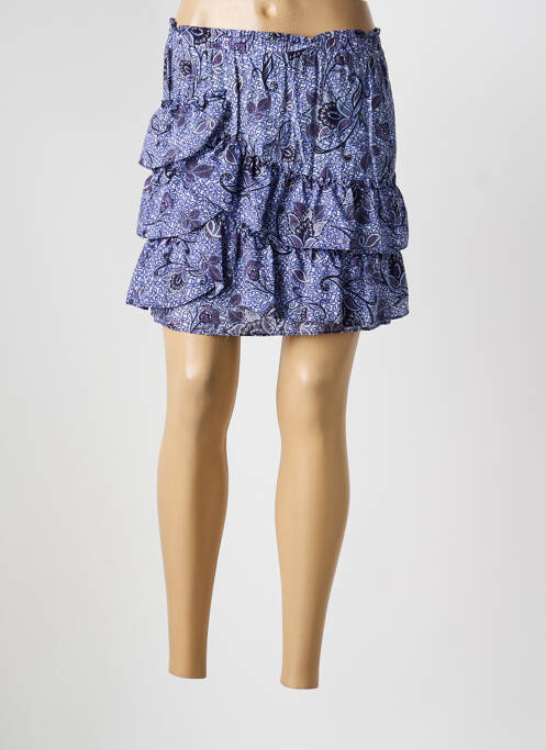 Jupe courte coupe évasée bleu BERENICE femme