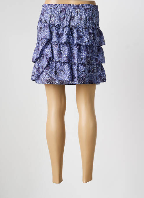 Jupe courte coupe évasée bleu BERENICE femme