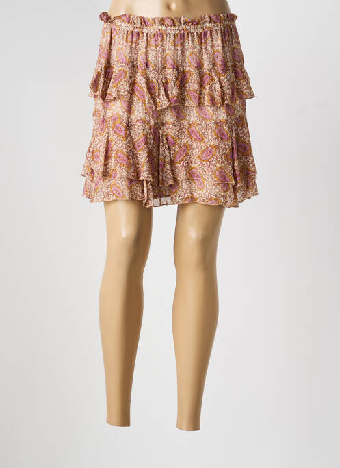 Jupe courte coupe évasée beige BERENICE femme