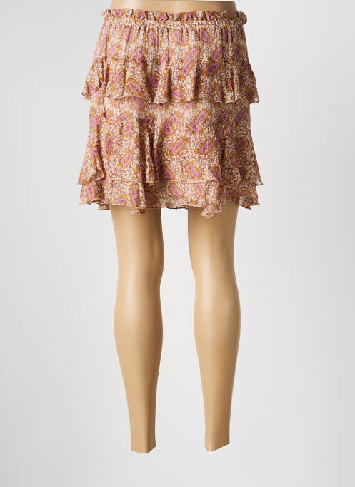 Jupe courte coupe évasée beige BERENICE femme