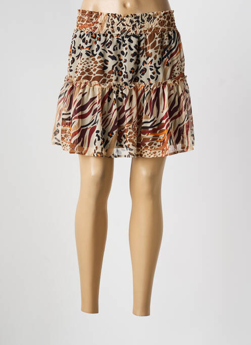 Jupe courte coupe évasée beige LIU JO femme