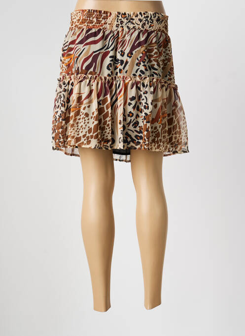 Jupe courte coupe évasée beige LIU JO femme