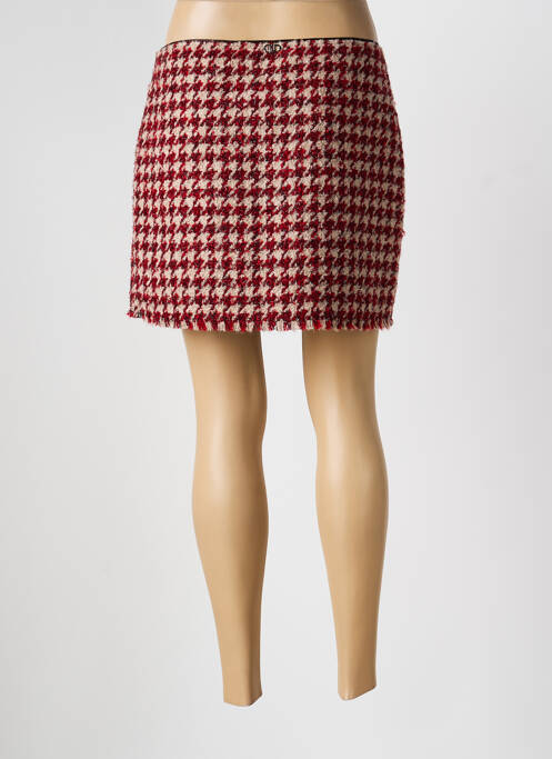 Jupe courte coupe droite rouge LIU JO femme