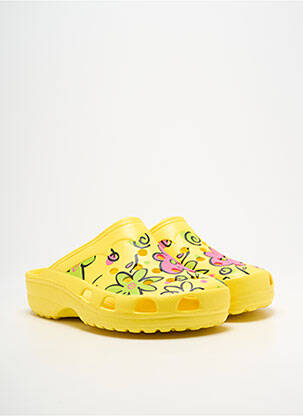 Mules/sabots voute plantaire talon de 4 à 6cm jaune SNOGS femme
