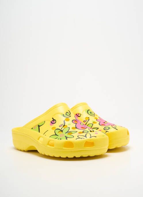 Mules/sabots voute plantaire talon de 4 à 6cm jaune SNOGS femme