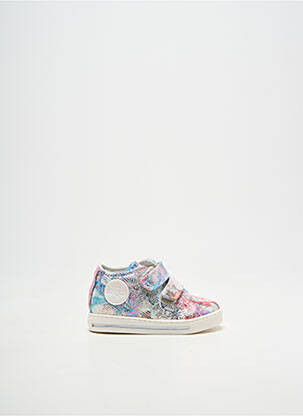Baskets impression bout rond argent FALCOTTO fille