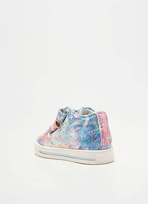 Baskets impression bout rond argent FALCOTTO fille