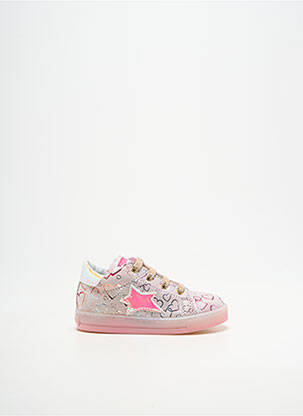 Baskets impression bout rond rose FALCOTTO fille