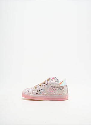 Baskets impression bout rond rose FALCOTTO fille