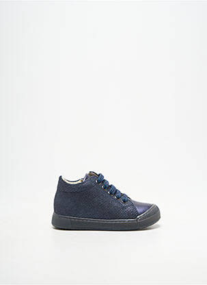 Bottillons fermeture zip et lacets bout rond bleu FALCOTTO fille