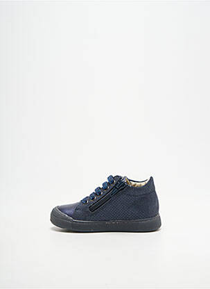 Bottillons fermeture zip et lacets bout rond bleu FALCOTTO fille