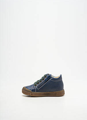 Bottillons fermeture zip et lacets bout rond bleu FALCOTTO garçon