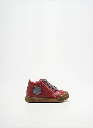 Bottillons fermeture zip et lacets bout rond rouge FALCOTTO garcon