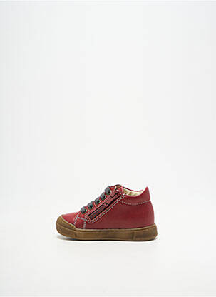 Bottillons fermeture zip et lacets bout rond rouge FALCOTTO garçon