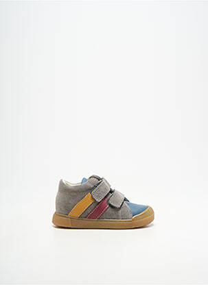 Baskets fermeture scratch bout rond gris FALCOTTO garcon