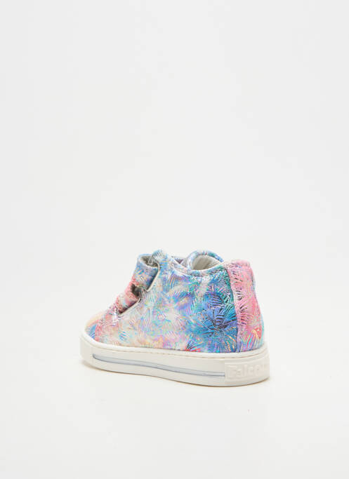 Baskets impression bout rond argent FALCOTTO fille
