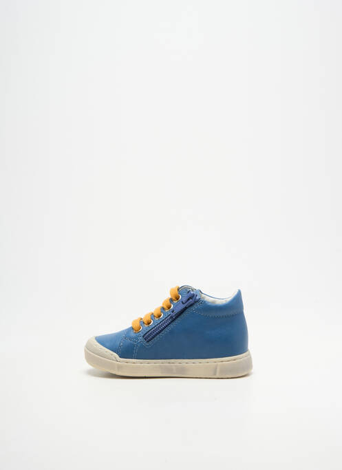 Bottillons fermeture zip et lacets bout rond bleu FALCOTTO garcon