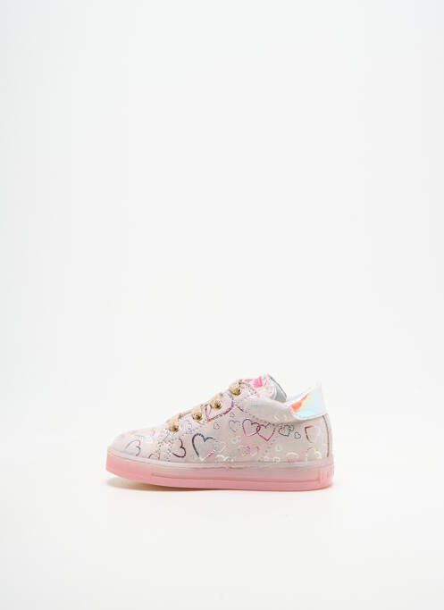 Baskets impression bout rond rose FALCOTTO fille