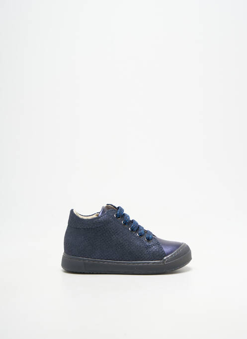 Bottillons fermeture zip et lacets bout rond bleu FALCOTTO fille
