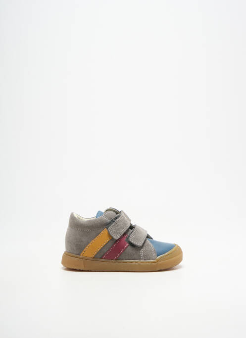 Baskets fermeture scratch bout rond gris FALCOTTO garcon
