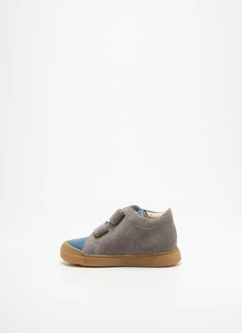 Baskets fermeture scratch bout rond gris FALCOTTO garcon