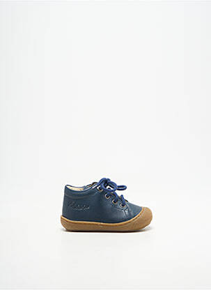 Bottillons fermeture lacets bout rond bleu NATURINO garçon