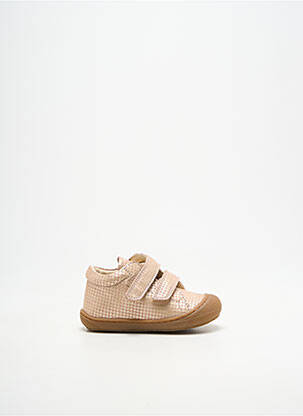 Baskets tissage satiné bout rond rose NATURINO fille