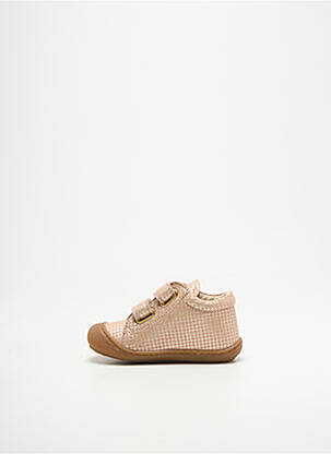 Baskets tissage satiné bout rond rose NATURINO fille