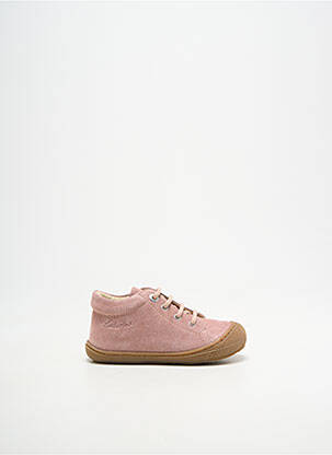 Bottillons fermeture lacets bout rond rose NATURINO fille