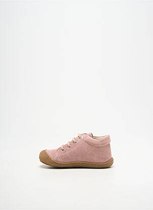Bottillons fermeture lacets bout rond rose NATURINO fille