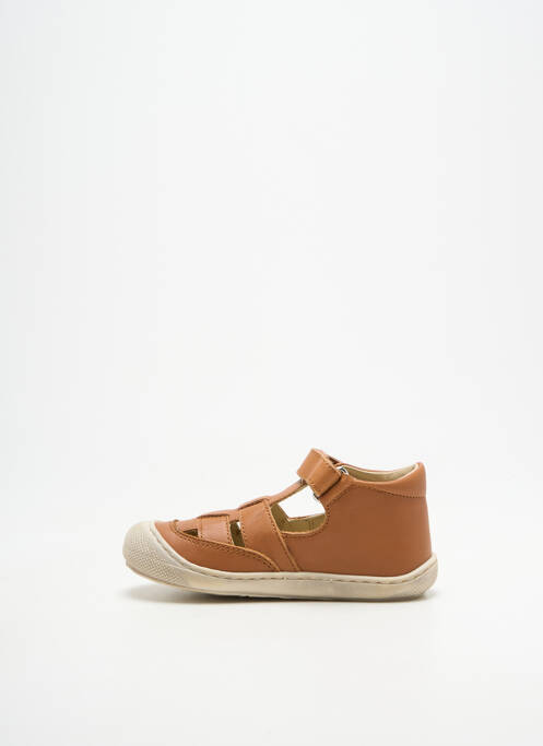 Bottillons fermeture scratch bout rond marron NATURINO garcon
