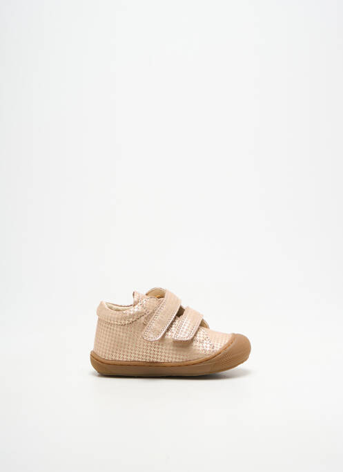 Baskets tissage satiné bout rond rose NATURINO fille