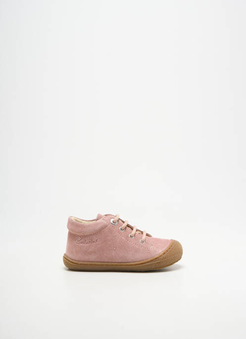 Bottillons fermeture lacets bout rond rose NATURINO fille