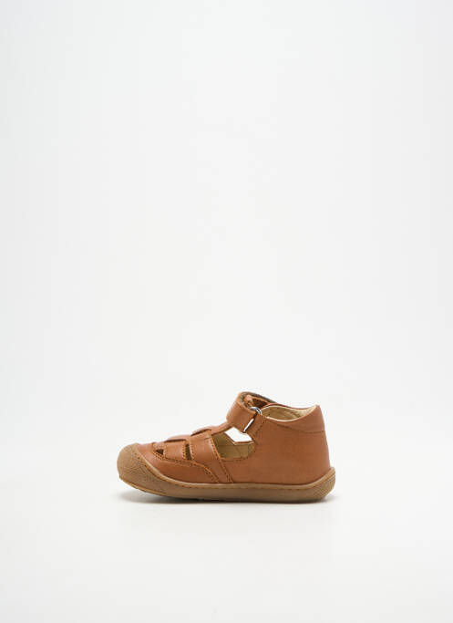 Bottillons fermeture scratch bout rond marron NATURINO garcon