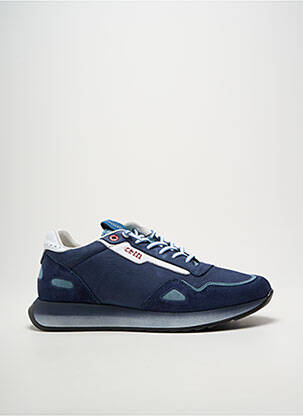 Baskets fermeture elastique bout rond bleu CETTI homme