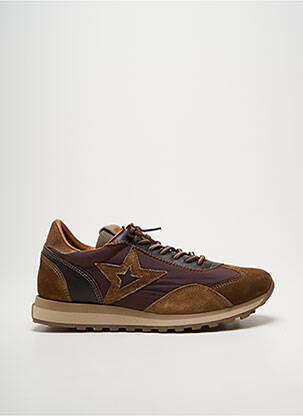 Baskets fermeture elastique bout rond marron CETTI homme
