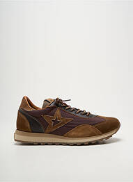 Baskets fermeture elastique bout rond marron CETTI homme