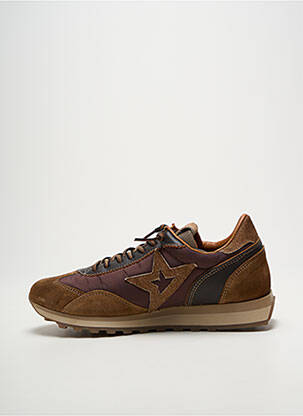 Baskets fermeture elastique bout rond marron CETTI homme