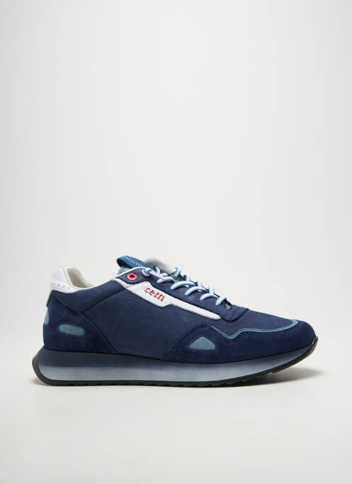 Baskets fermeture elastique bout rond bleu CETTI homme