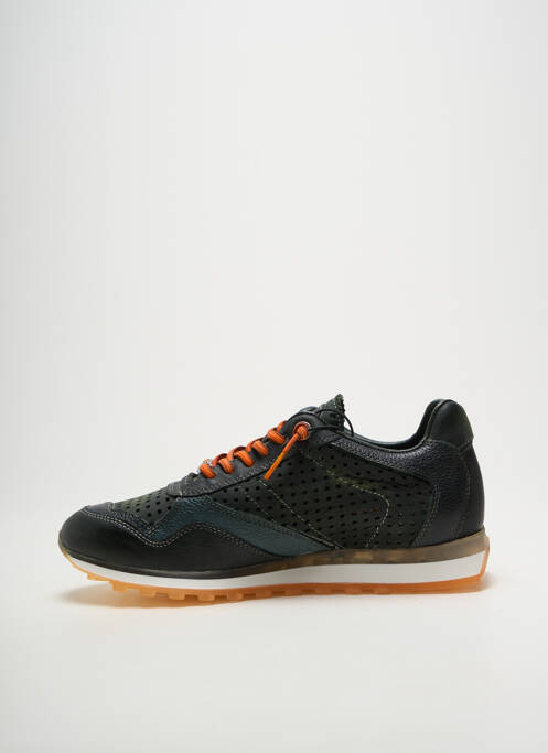 Baskets fermeture elastique bout rond vert CETTI homme