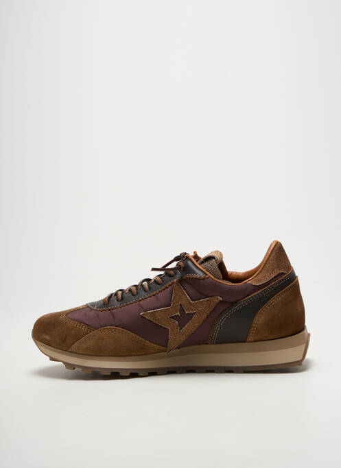 Baskets fermeture elastique bout rond marron CETTI homme