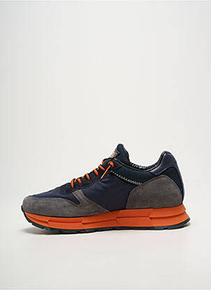 Baskets fermeture elastique bout rond bleu CETTI homme