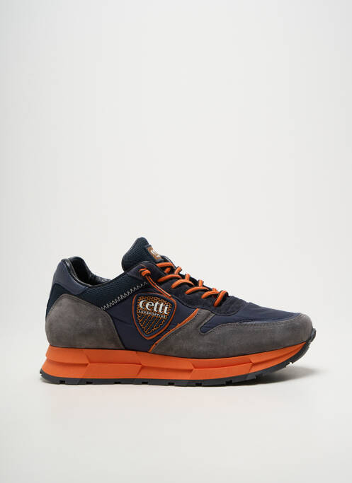 Baskets fermeture elastique bout rond bleu CETTI homme
