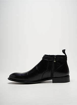Bottines/boots fermeture zippée talon bas noir KDOPA homme
