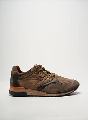 Baskets fermeture elastique bout rond marron CETTI homme