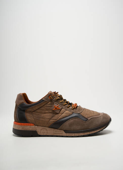 Baskets fermeture elastique bout rond marron CETTI homme